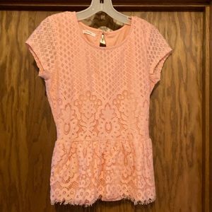 Maurice’s peach colored Lacey top with lining. Size M